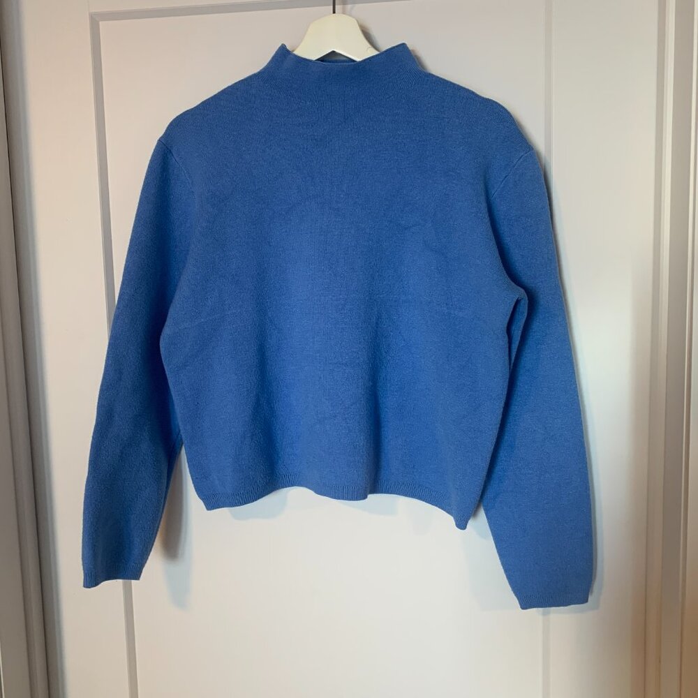 SELECTED FEMME Light Blue Mock Neck Women's Sweater XS - Danish Design